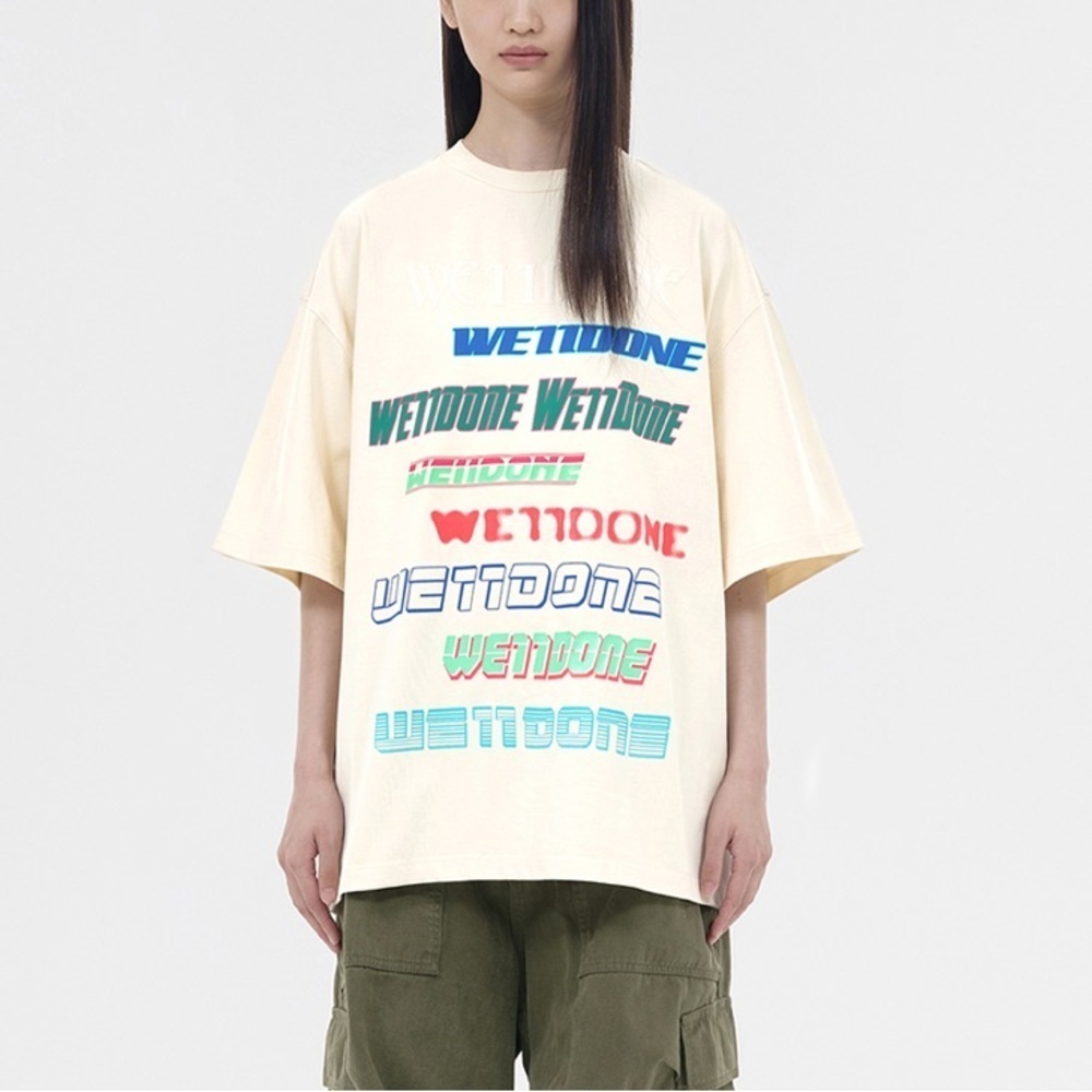 WE11DONE Multi Logo T-shirt Size Small